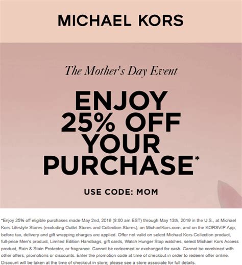 michael kors rabatt code|Michael Kors discount code.